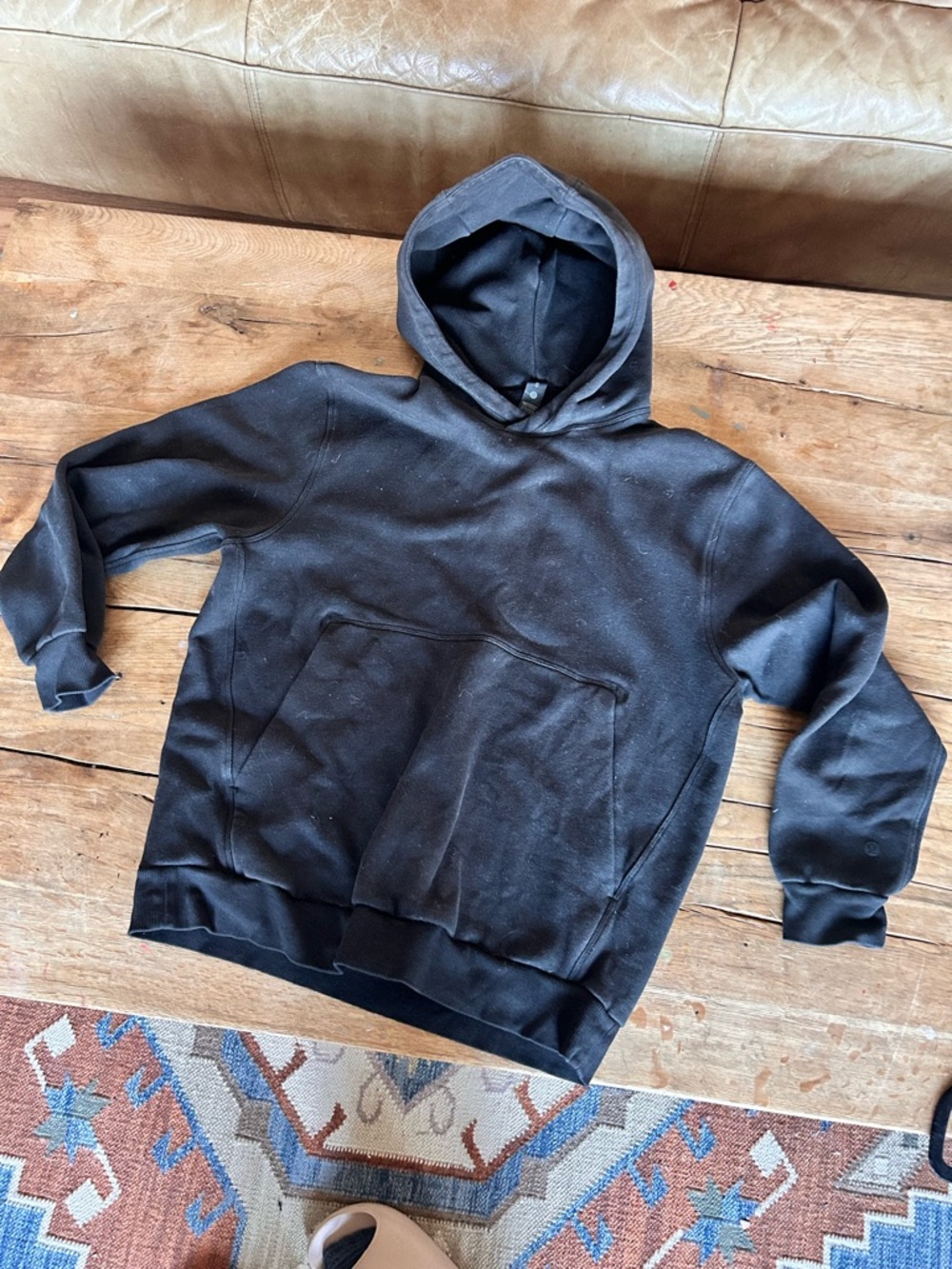 lululemon athletica Black Hooded Pullover Sweatshirt GUC